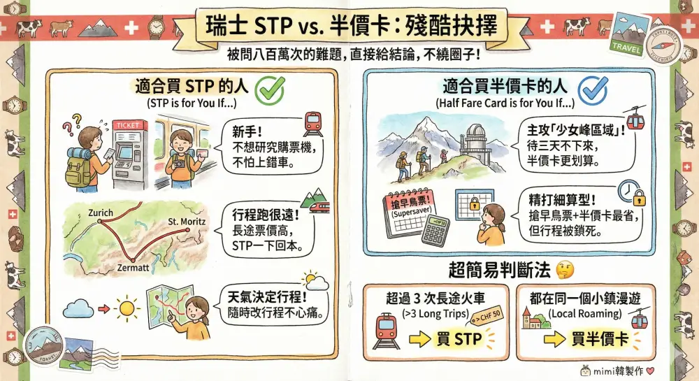 瑞士STP vs. 半價卡:殘酷抉擇,買哪個比較好?
