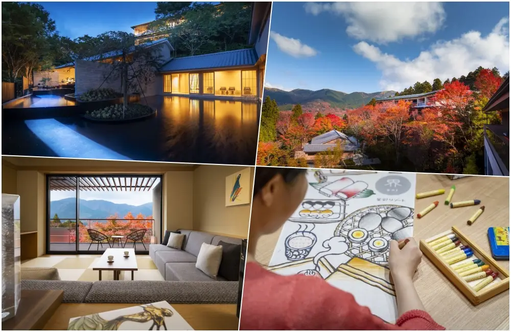 【星野界仙石原】箱根私人獨享「大涌谷濁湯」，住進海拔700米的森林畫室！